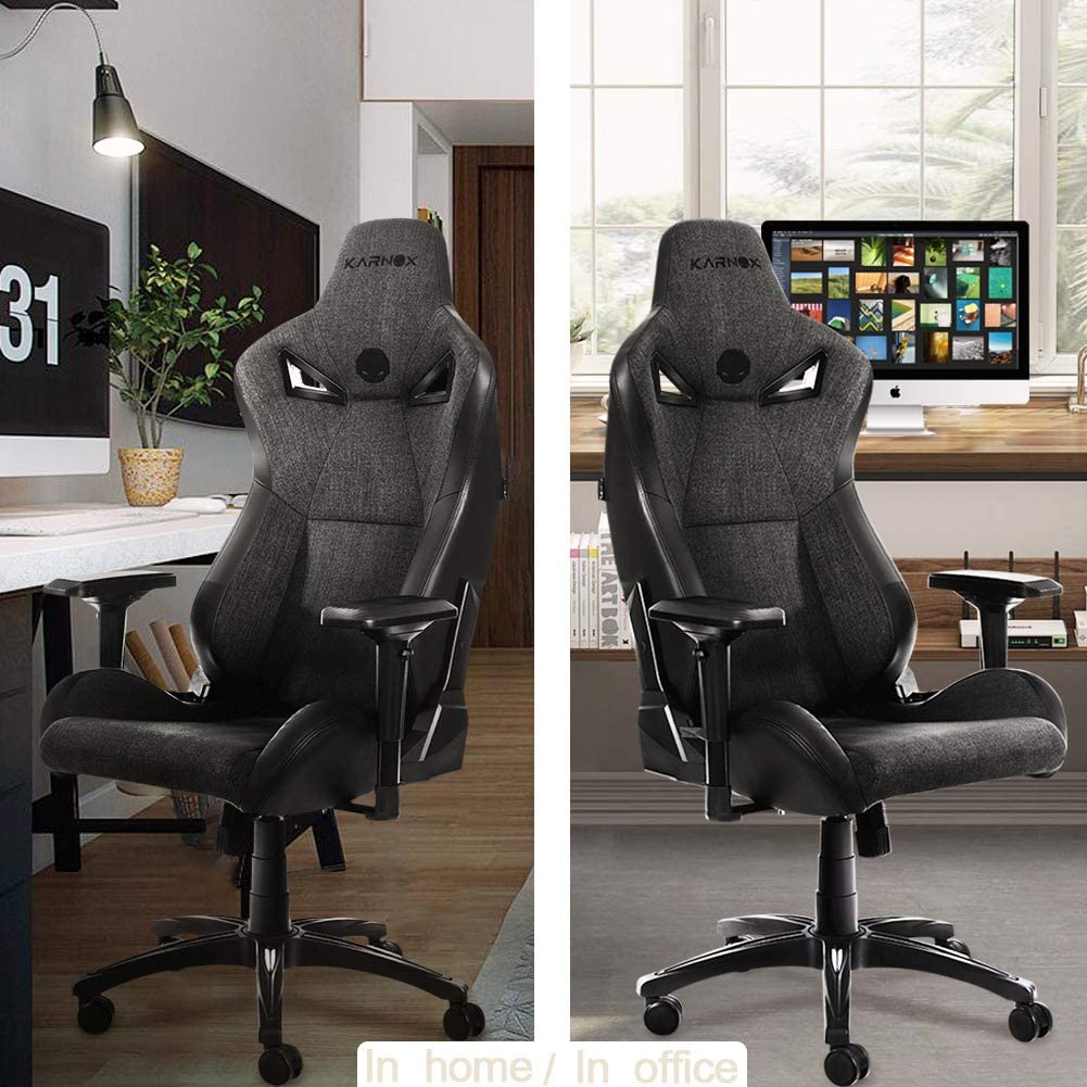 Gaming Chair, Racing Style Computer Desk Chair Padded Armrests Ergonomic Lumbar Support Adjustable Height