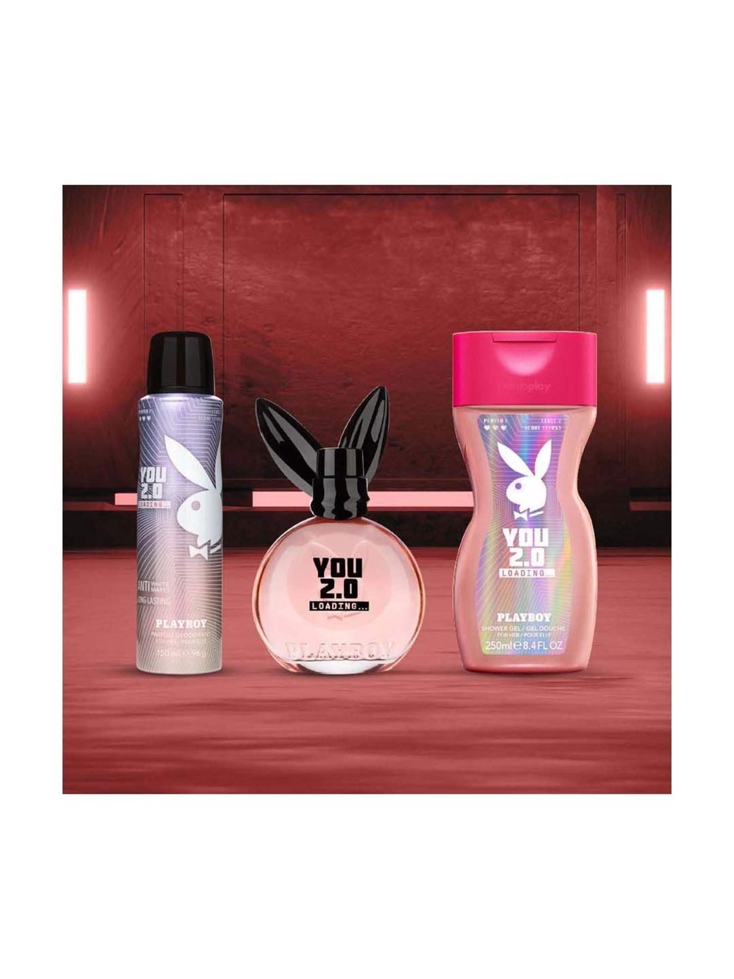 Playboy You 2.0 Loading Parfum Deodorant, Eau de Toilette & Shower Gel Virtual Gift Set