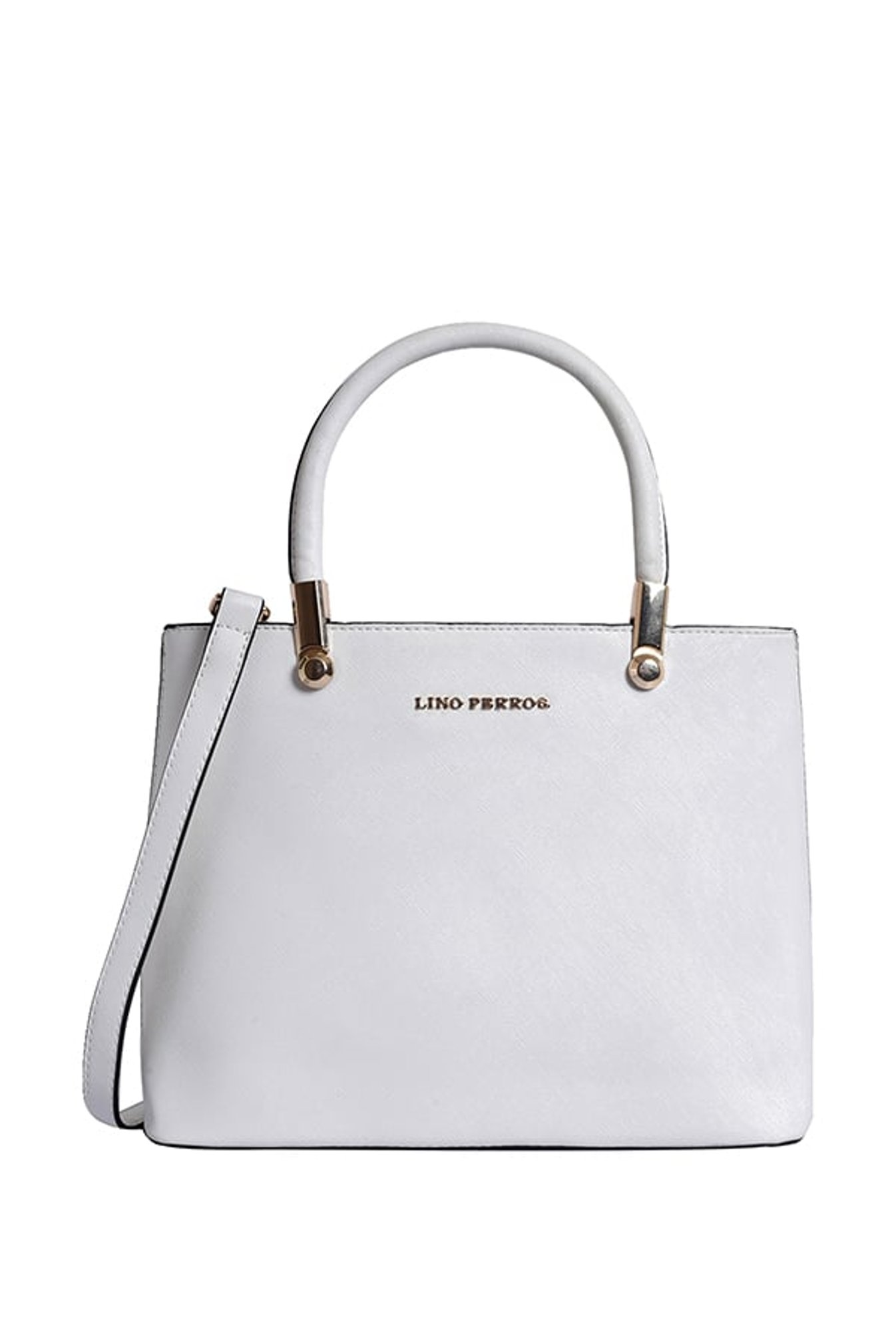 Lino Perros White Solid Handbag