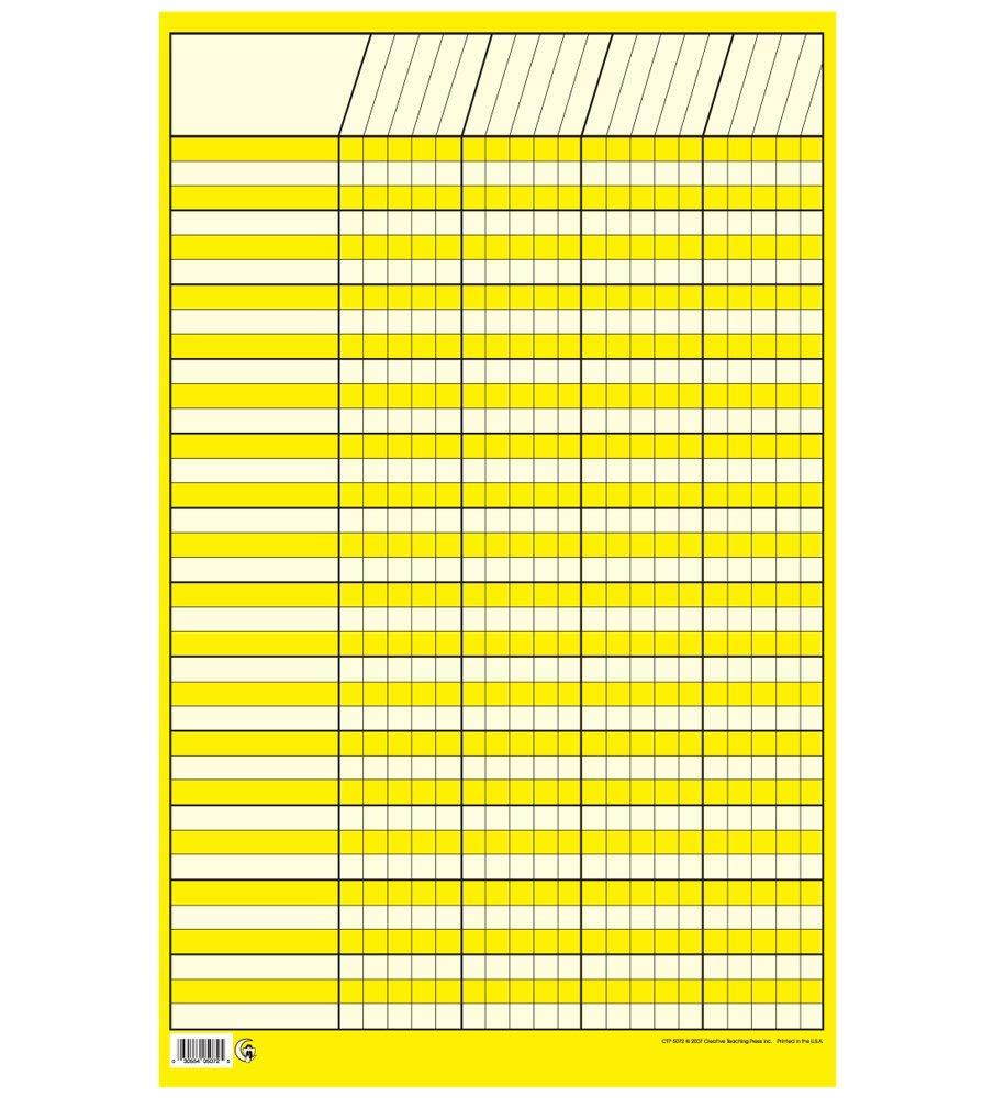 Creative Teaching Press Small Vertical Incentive Chart, Yellow (5072)