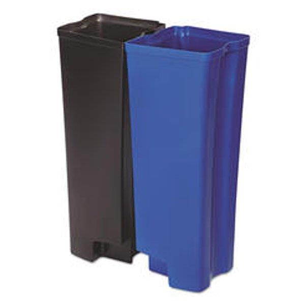 Rubbermaid - FG1883629 - Step-On Rigid Dual Liner For Resin Front Step, Plastic, 24 gal, Black/Blue