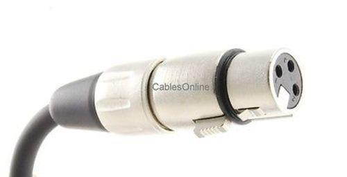 3ft. Kirlin XLR 3-Pin Female / 1/4" Mono Male Shielded OFC Microphone Cable