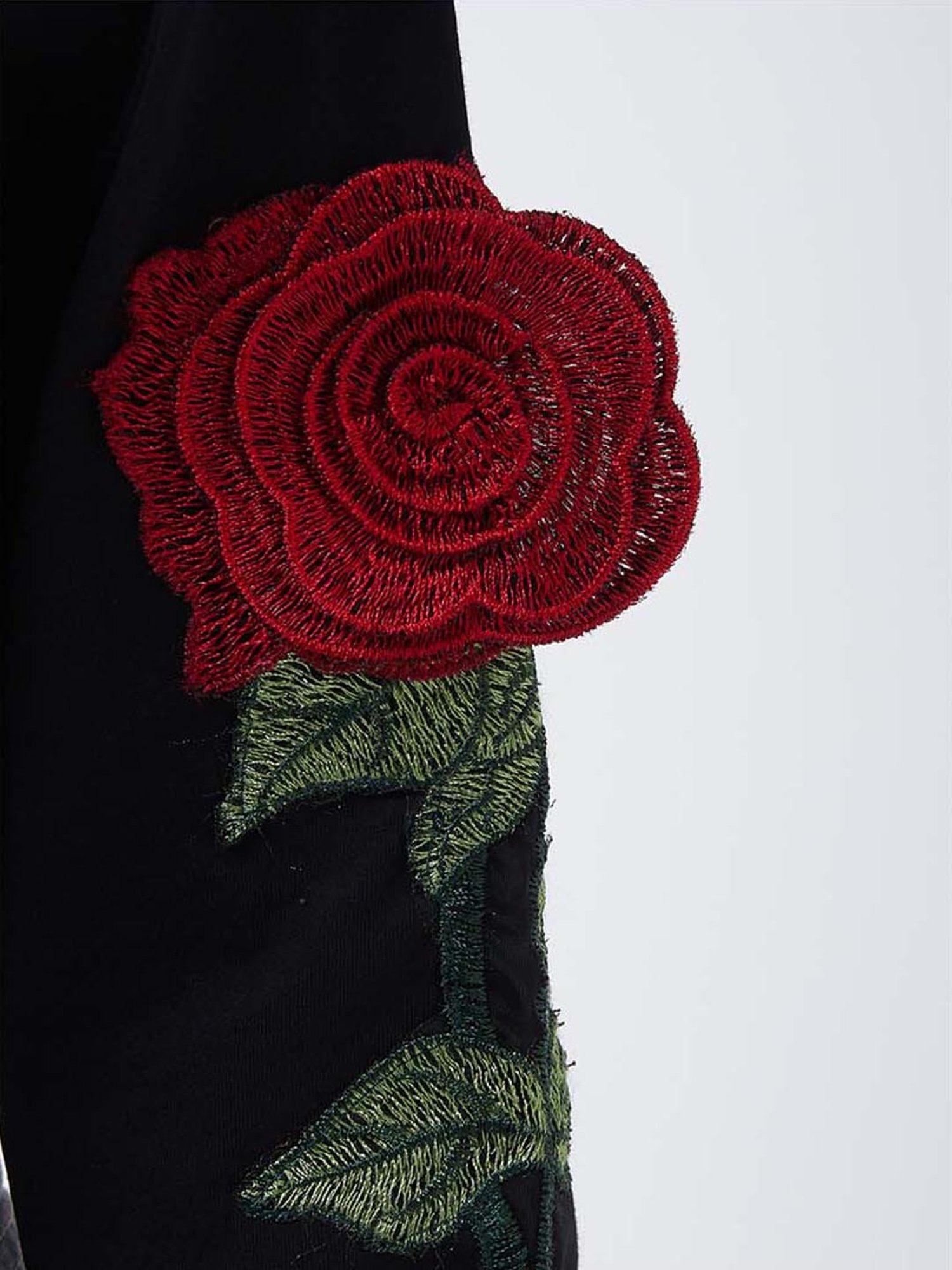 Miss Chase Black Cotton Patchwork Top