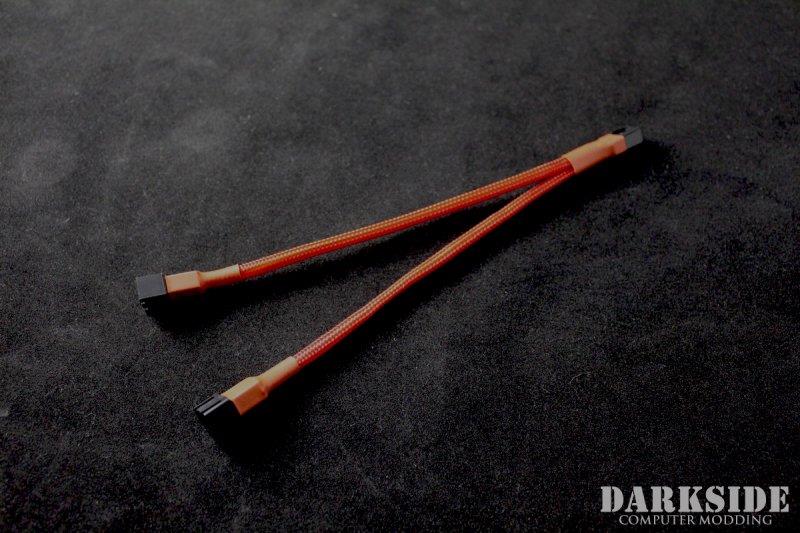 Darkside 3-Pin Dual Fan Power Y-Cable Splitter - Red UV (DS-0438)