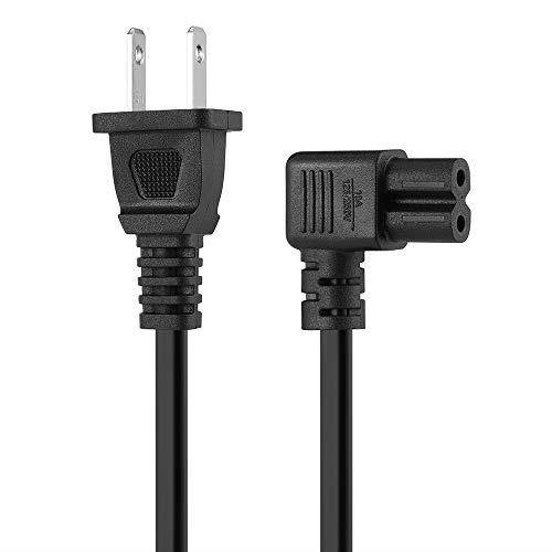 ul listed 12ft right angle figure 8 power cord cable compatible sony ps3 ps4, microsoft xbox one s/x, samsung tcl lg insignia sharp sony tv, canon hp printer, soundbar, monitor, laptop