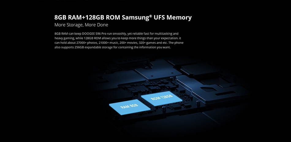 DOOGEE S96 Pro 8GB + 128GB Smartphone with Night Vision Camera Helio G90 Phones 4G Dual SIM 48MP+20MP+16MP Camera Android 10 6350mAh Battery IP68/IP69K Waterproof GPS/NFC