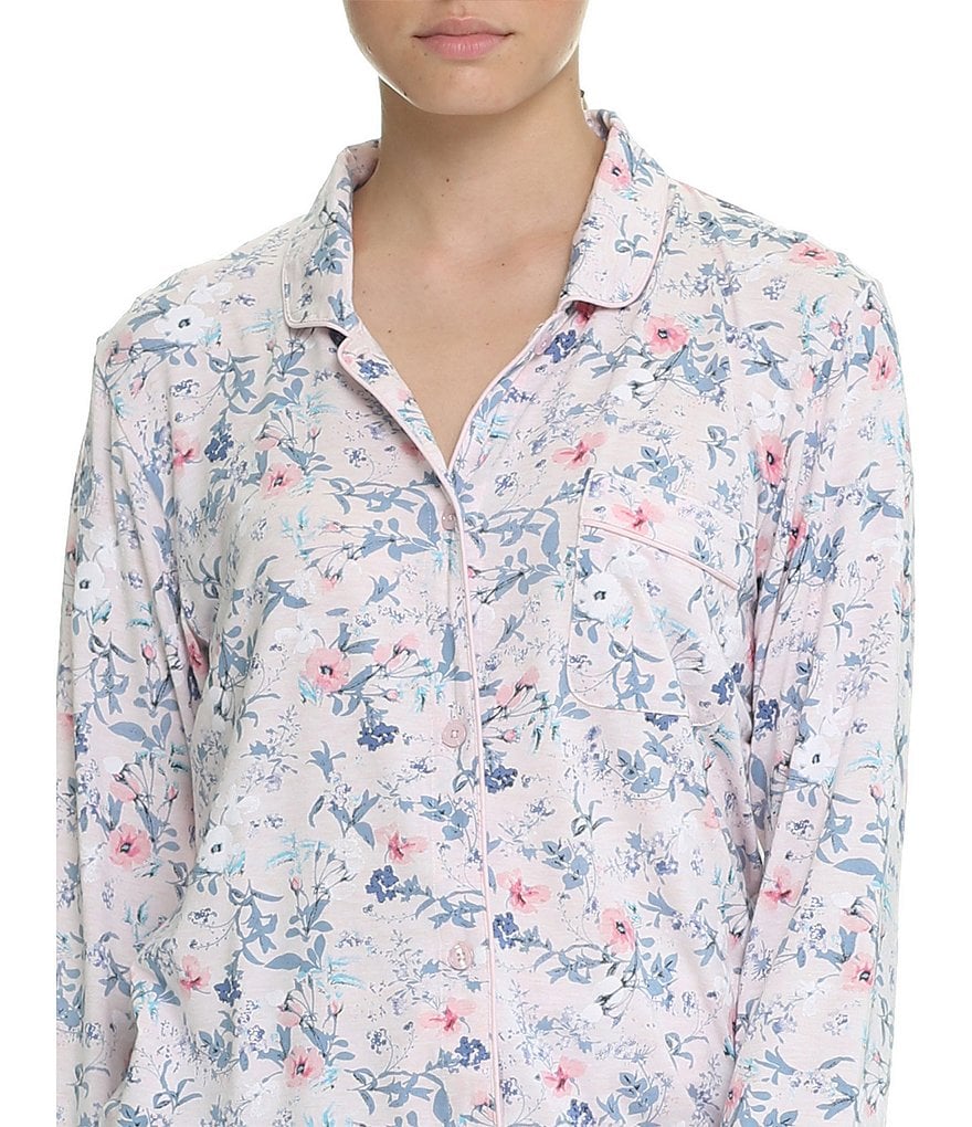 Cabernet Paisley Printed Woven Coordinating Pajama Set