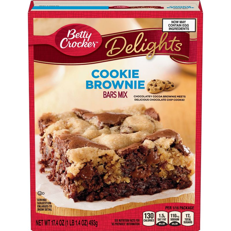 Betty Crocker Cookie Brownie Bars Mix - 17.4oz