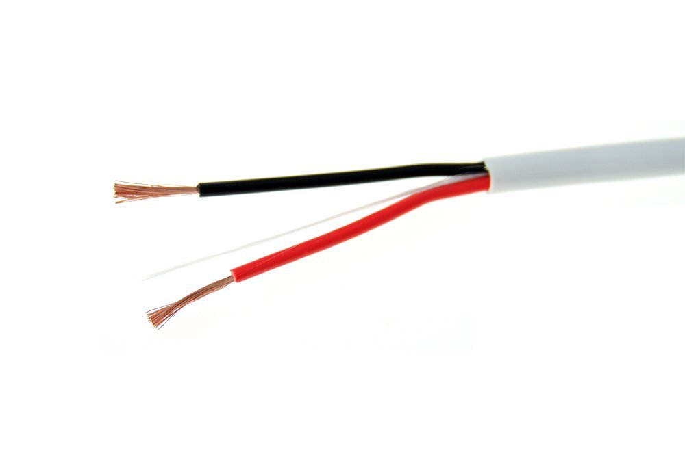 FiveStar Cable UL listed 16 AWG 2C Bare Copper Speaker Cable, 500 Feet - White