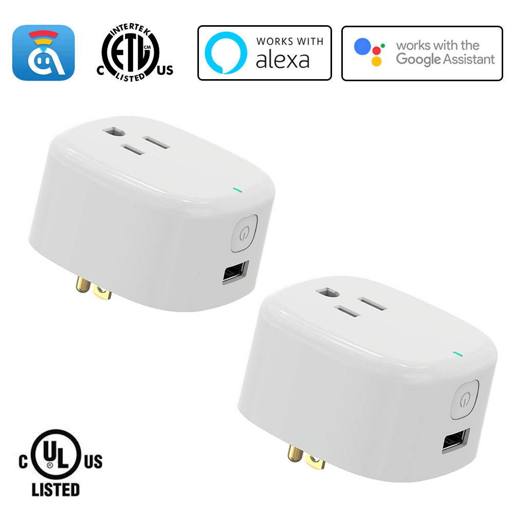 AvatarControls WiFi Smart Plug,UL Certified Wireless Smart Home Outlet Timer Switch,Remote Control ON/OFF Household Appliances Anywhere,Work with Alexa/Google Assistant, No Hub Required
