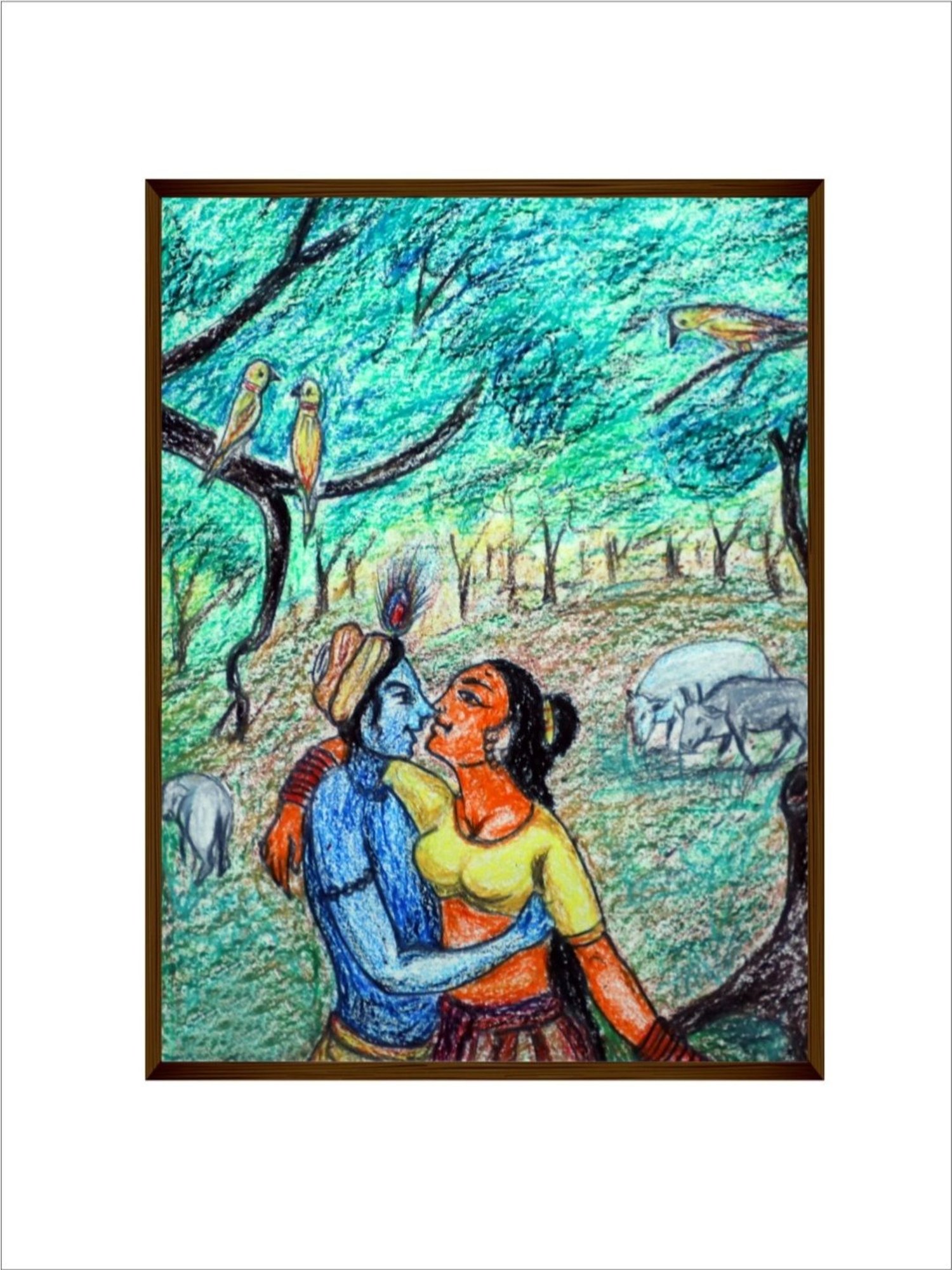 The Art House Abstract Multicolor Canvas Wall Painting