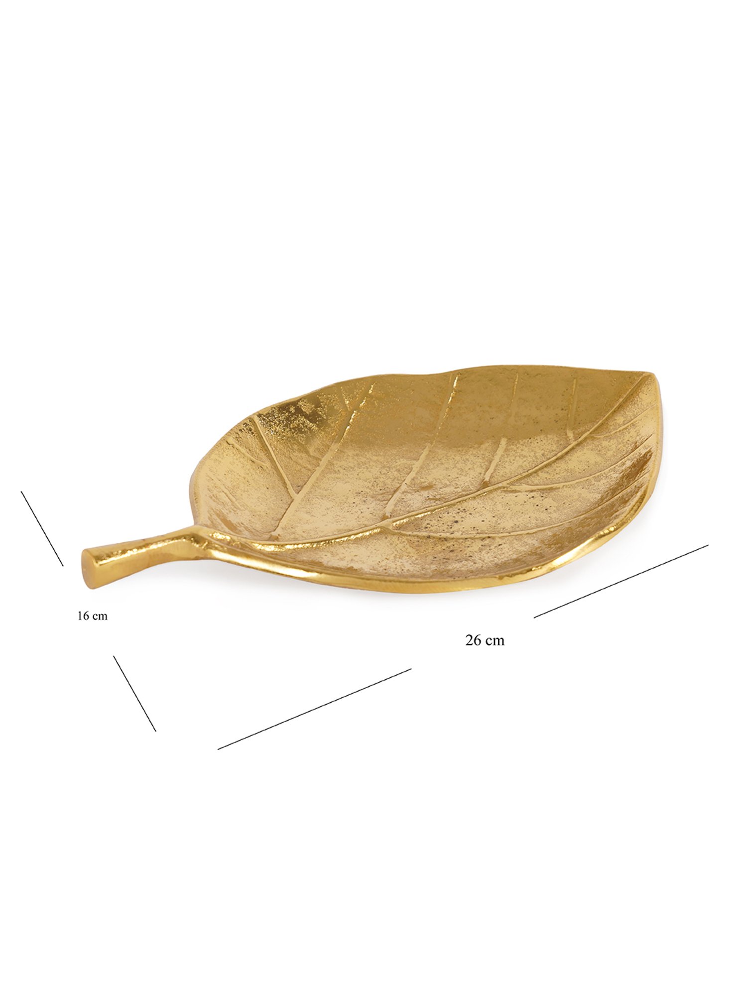 Pure Home and Living Gold Aluminium Textured Decorative Platters