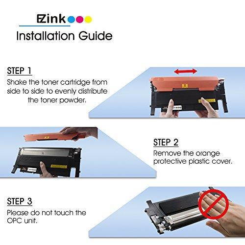 E-Z Ink (TM) Compatible Toner Cartridge Replacement For Samsung 404 404S CLT-K404S CLT-C404S CLT-M404S CLT-Y404S (1 Black, 1 Cyan, 1 Magenta, 1 Yellow) 4 Pack For use with Samsung Xpress C430W C480FW