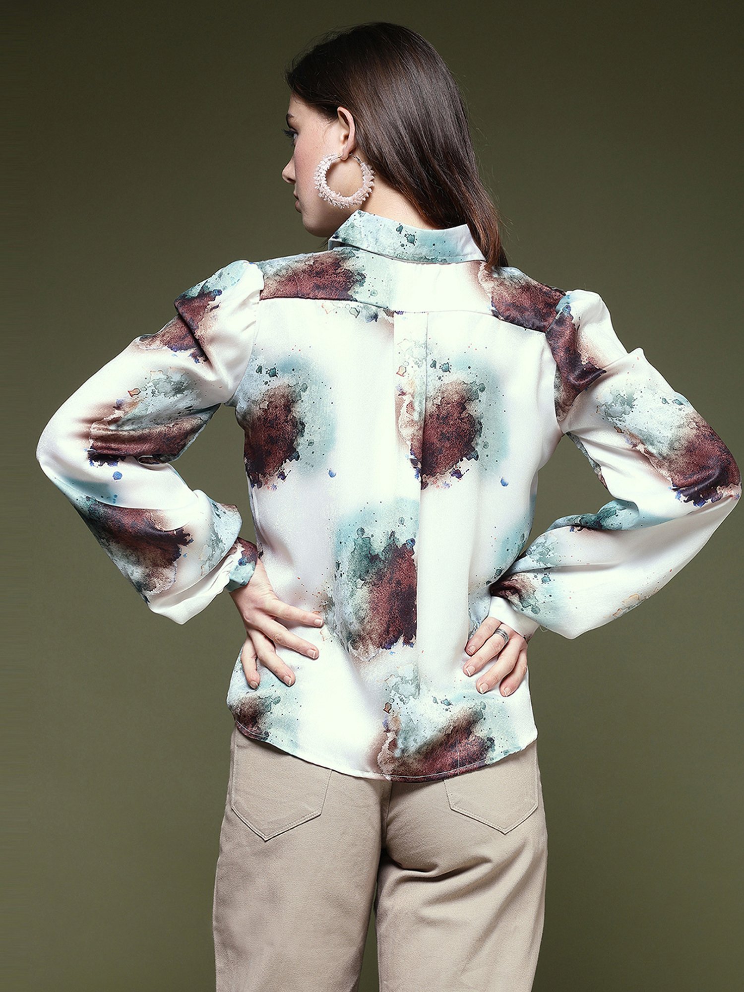 SELVIA Multicolor Tie - Dye Shirt