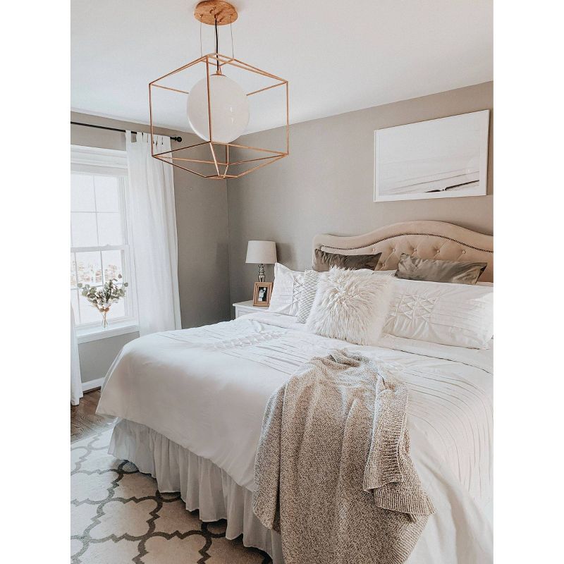 White Triple Diamond Throw Pillow Set - CITY SCENE