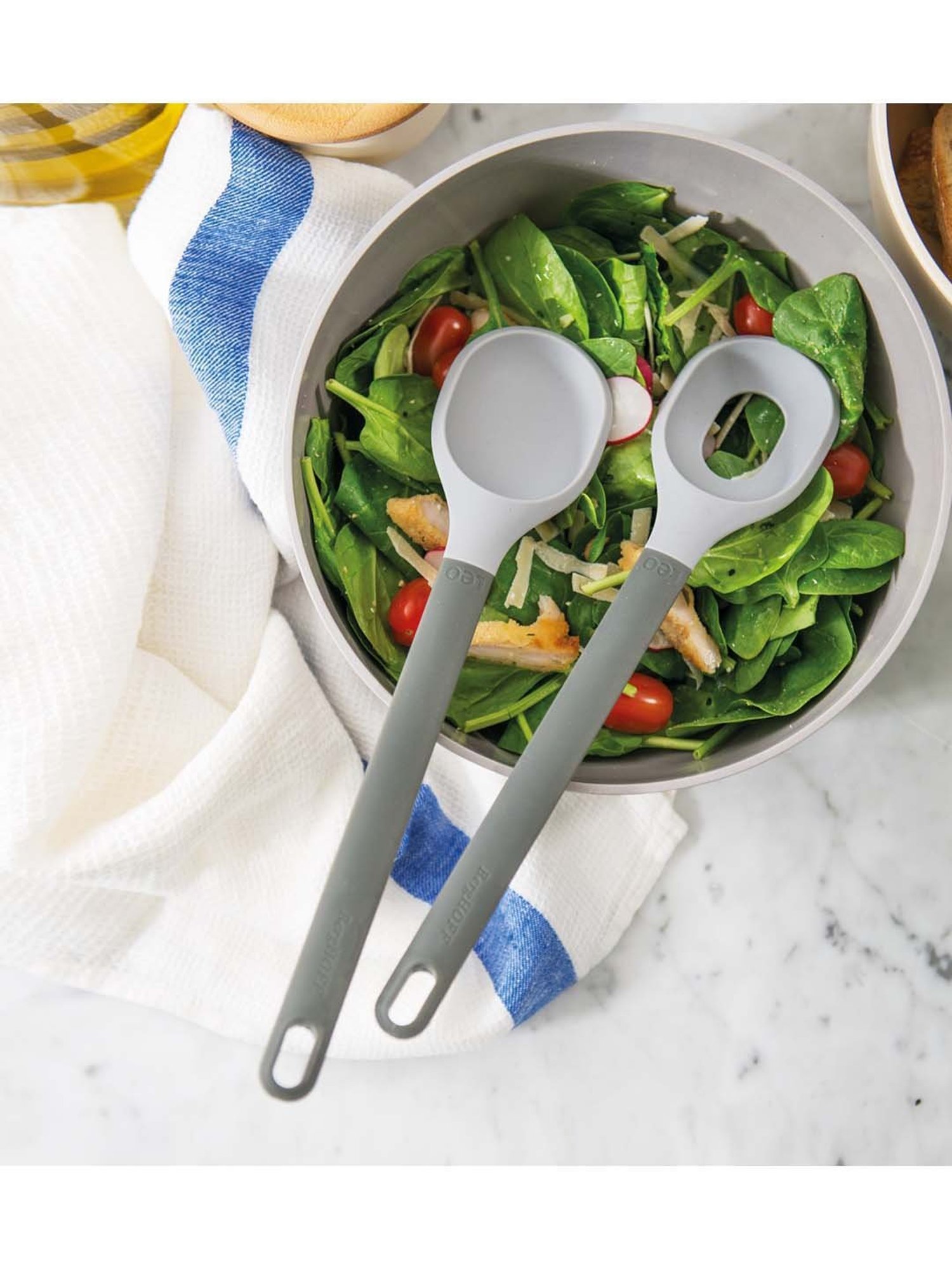 BergHOFF Leo Grey Salad Spoons - Set of 2