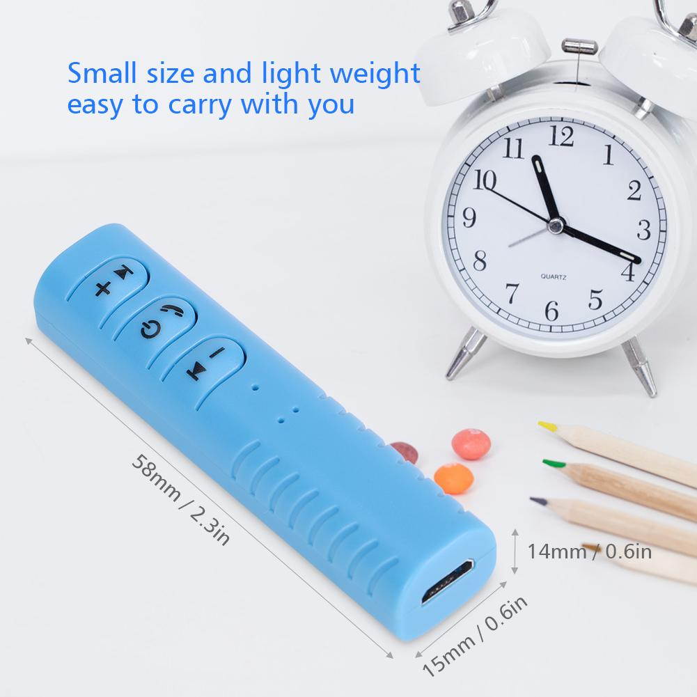 LUOM AX-03 Sport Bluetooth Headphone Receiver Adapter Earphone Headphone Audio Wireless Adapter With Mic Microphone-Blue