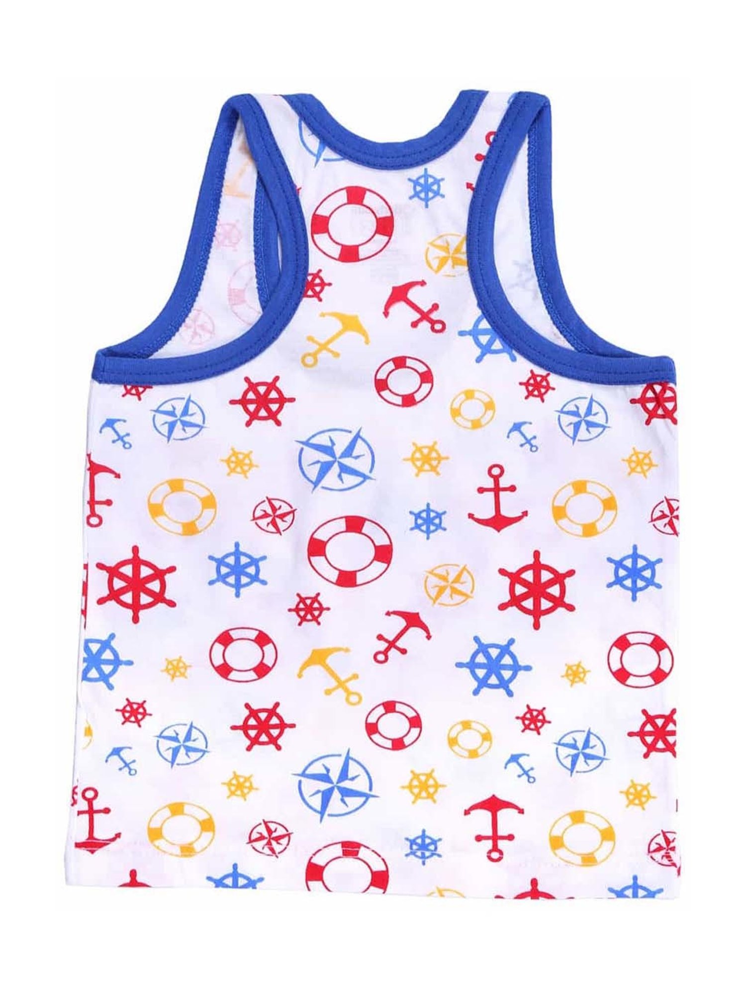 Bodycare Kids Multicolor Cotton Printed Vests (Pack of 6)
