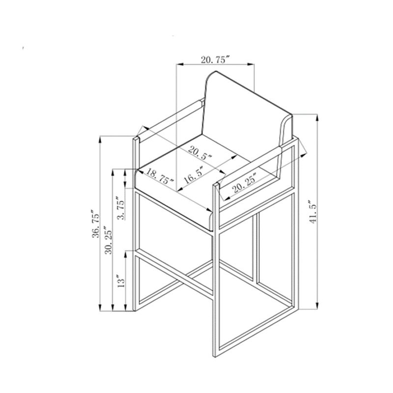 Bertrand Barstool Cream - Chic Home Design