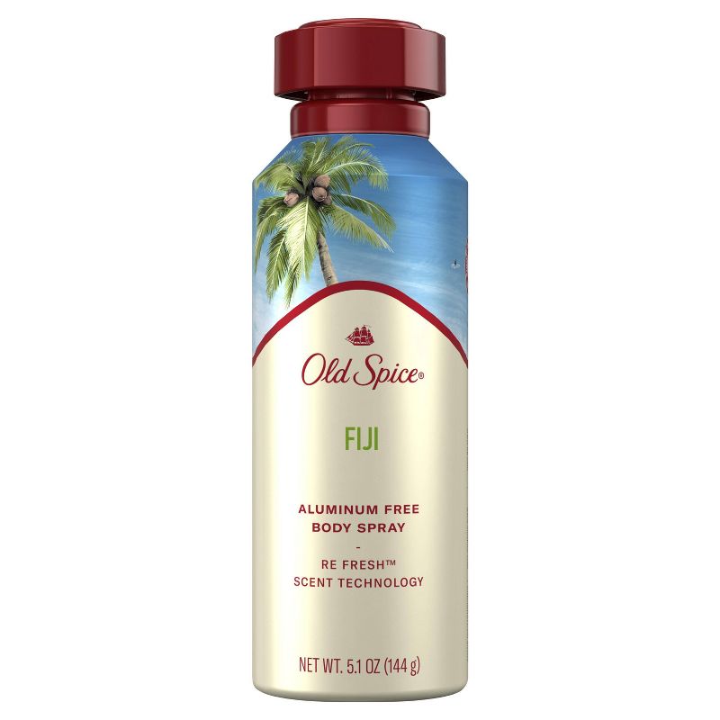Old Spice Aluminum Free Fiji Body Spray for Men - 5.1oz