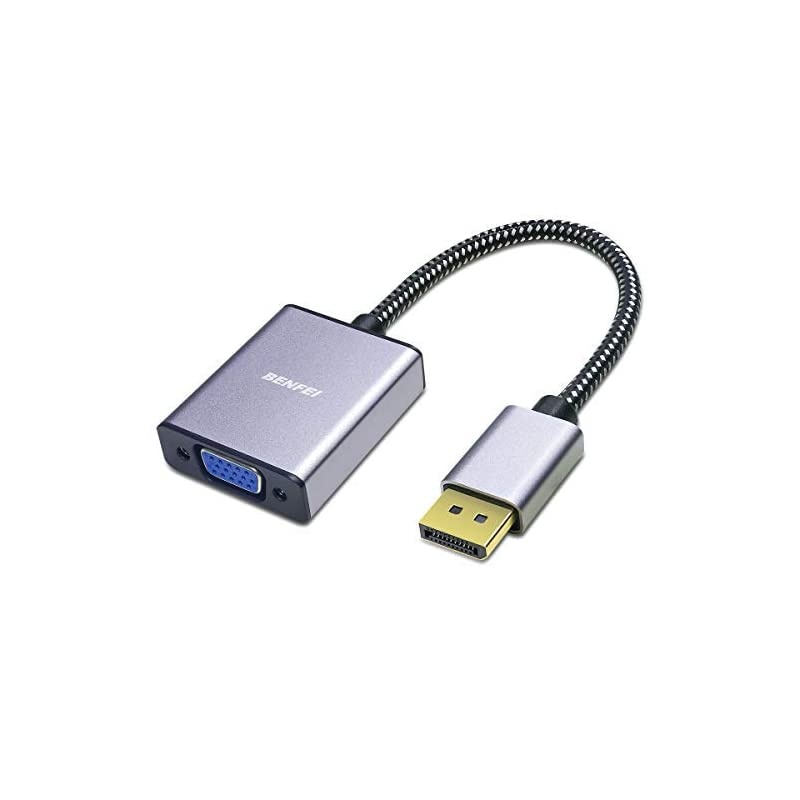 DisplayPort to VGA  DisplayPort to VGA Adapter Male to Female GoldPlated Cord Compatible for Lenovo Dell HP and Other Brand