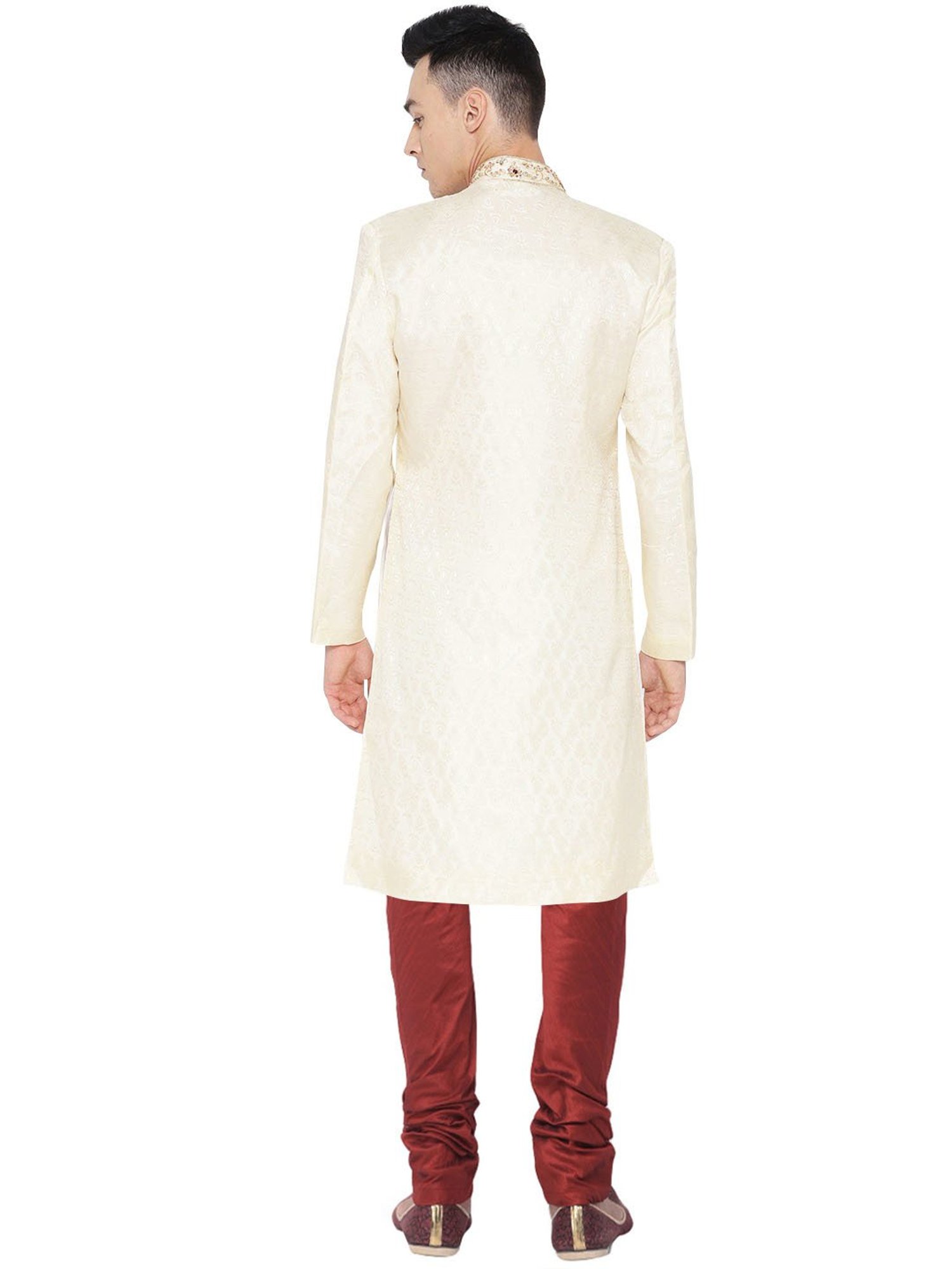 SG LEMAN Lemon Regular Fit Embellished Sherwani Set