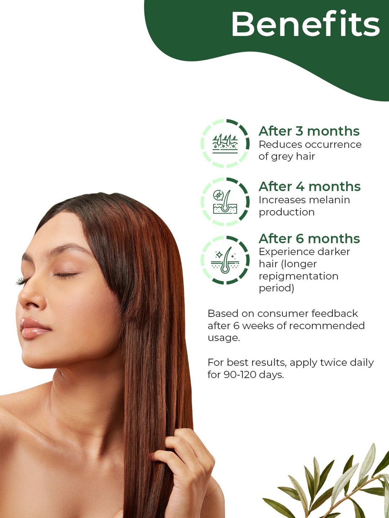 Pilgrim Patua Anti-Grey Hair Serum with 3% Melanogray - 90 ml