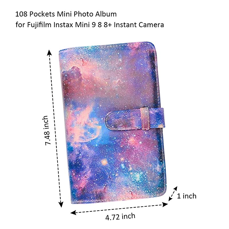 Instax Mini 9 Camera Accessories for FujiFilm Instax Mini 9 8 8+ Camera with Mini 9 Case/Album/Selfie Lens/Filters/Wall Hang Frames/Shoulder Strap (12 in 1 Fantasy Mountain Forest)