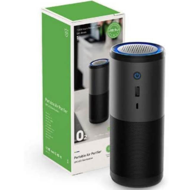 The Cleanest Way UV Scrub or Replacement Filter | UVC Air Purifier with H13 HEPA Carbon Filter | Circulates and Cleans Air | Portable and Lightweight | Great for the car, home, dorm or office