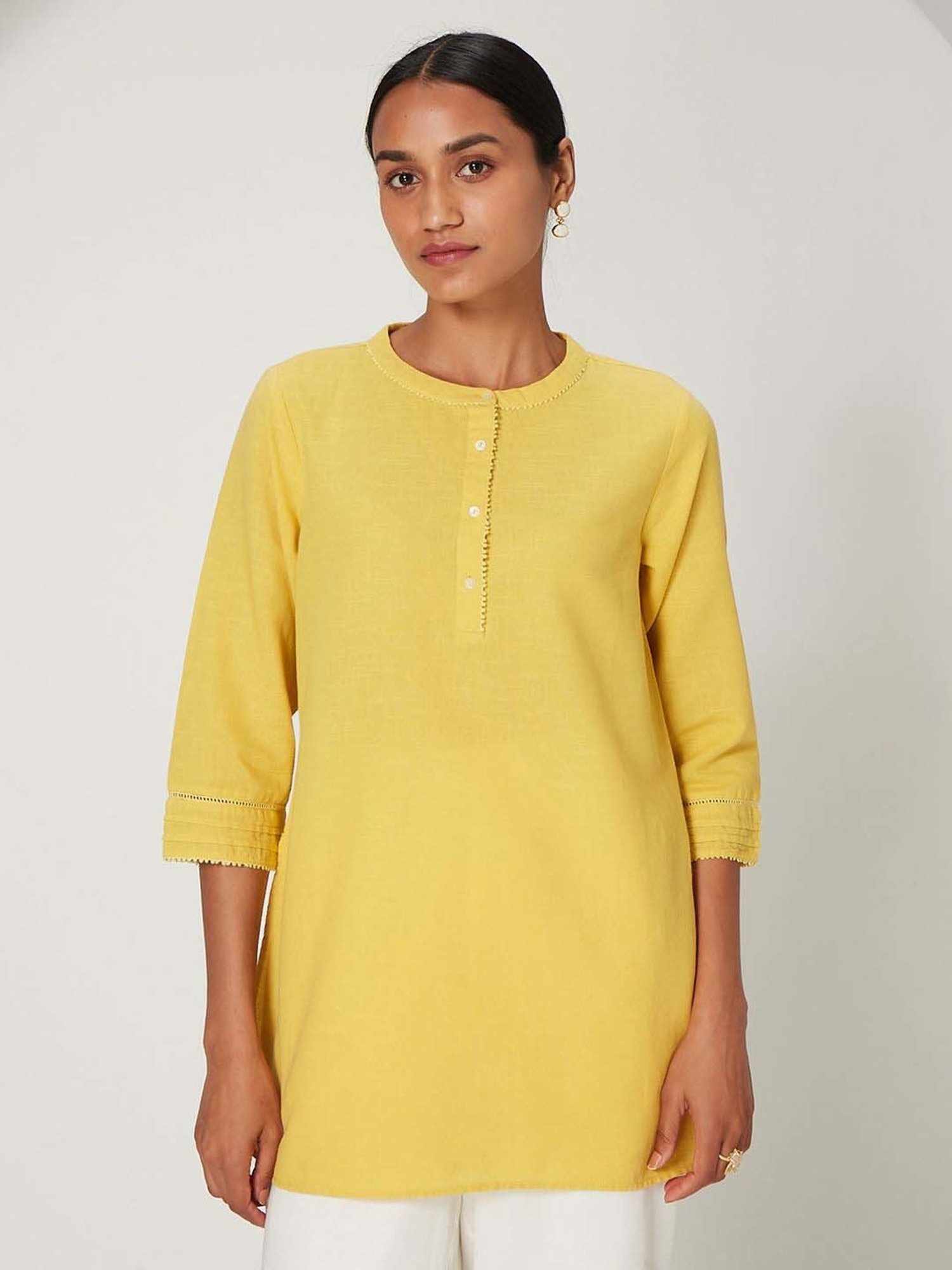 Ancestry Mustard Yellow Regular Fit Tunic