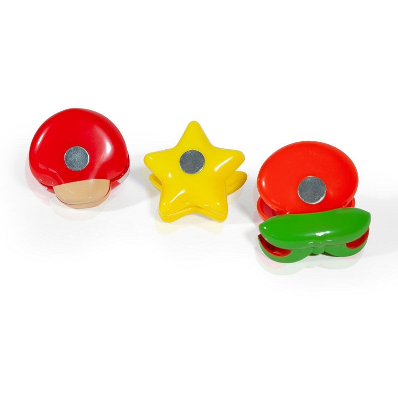 Nerd Block Super Mario Bros. Collectible Power-Ups Magnet Clips Collection | Set Of 3