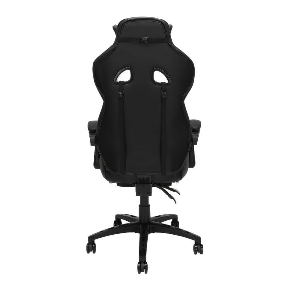 RESPAWN 110 Racing Style Gaming Chair, Reclining Ergonomic Leather Chair with Footrest, in White (RSP-110-WHT)