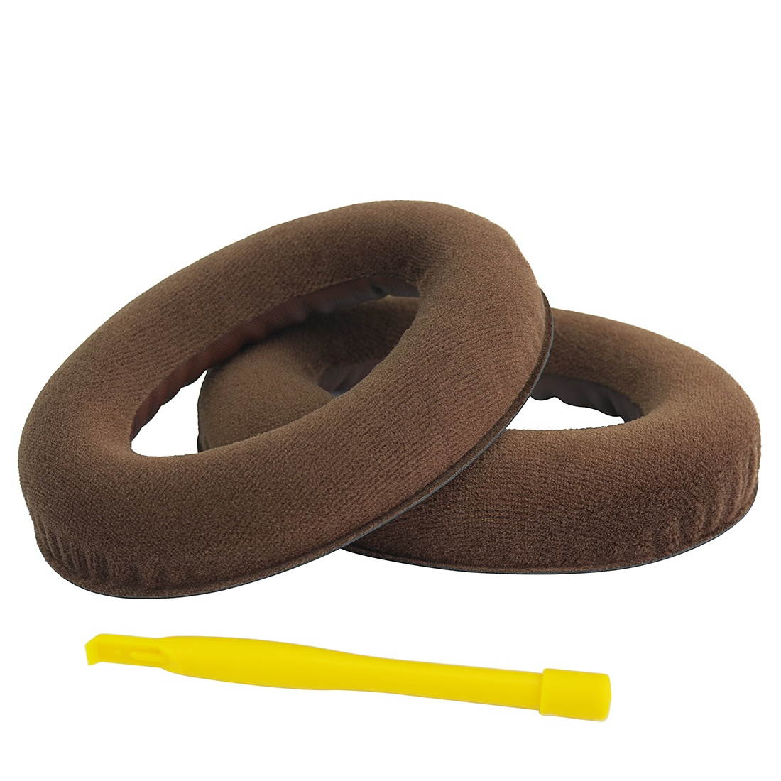 geekria earpads for sennheiser hd515, hd555, hd595, hd518 headphones replacement ear pad/ear cushion/ear cups/ear cover/earpad repair parts brown velvet