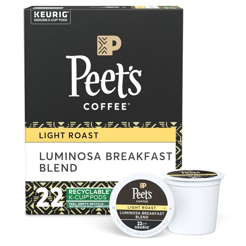 Peet's Colombia Luminosa Light Roast Coffee - Keurig K-Cup Pods - 22ct