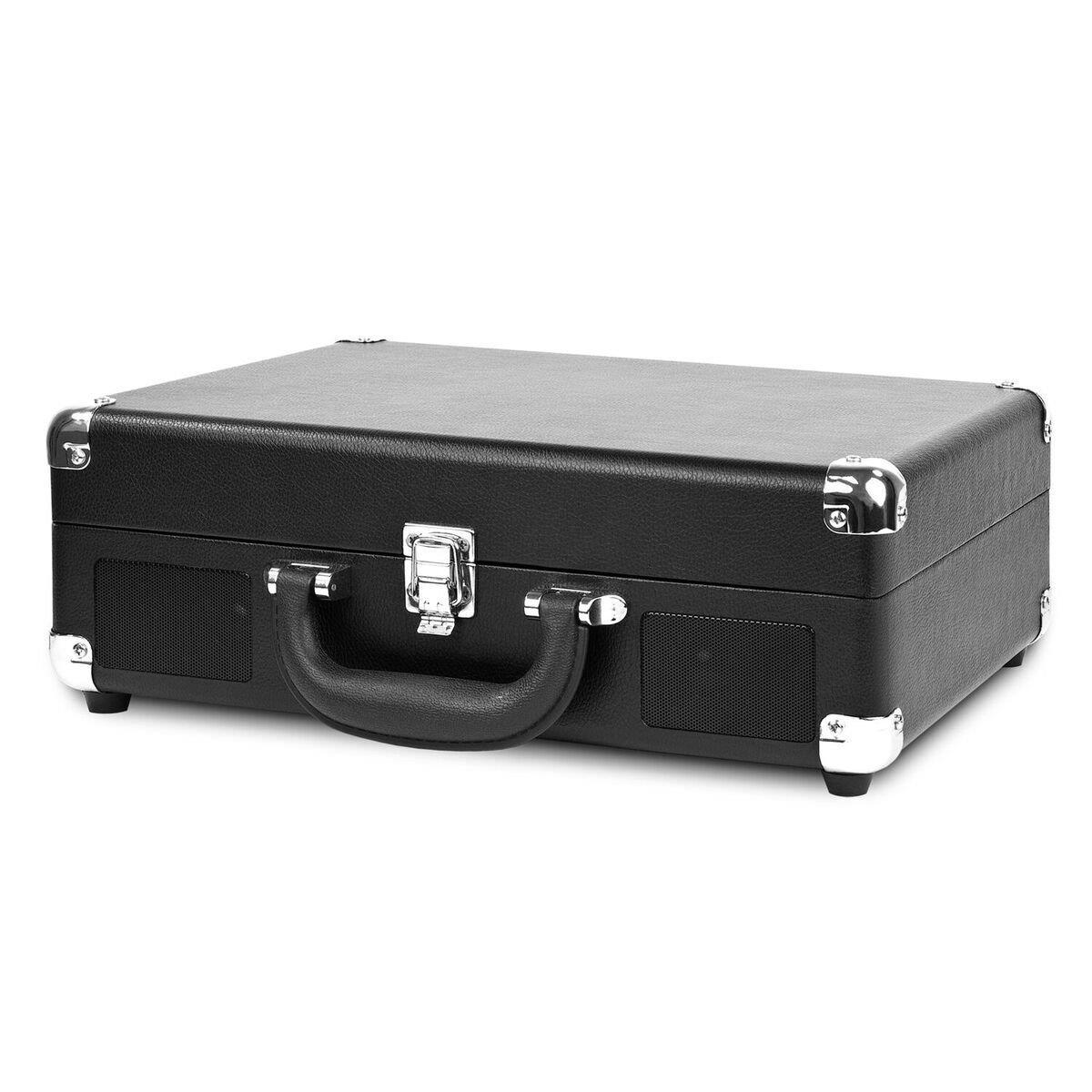 Victrola Vintage 3-Speed Bluetooth Suitcase Turntable with Speakers, Black