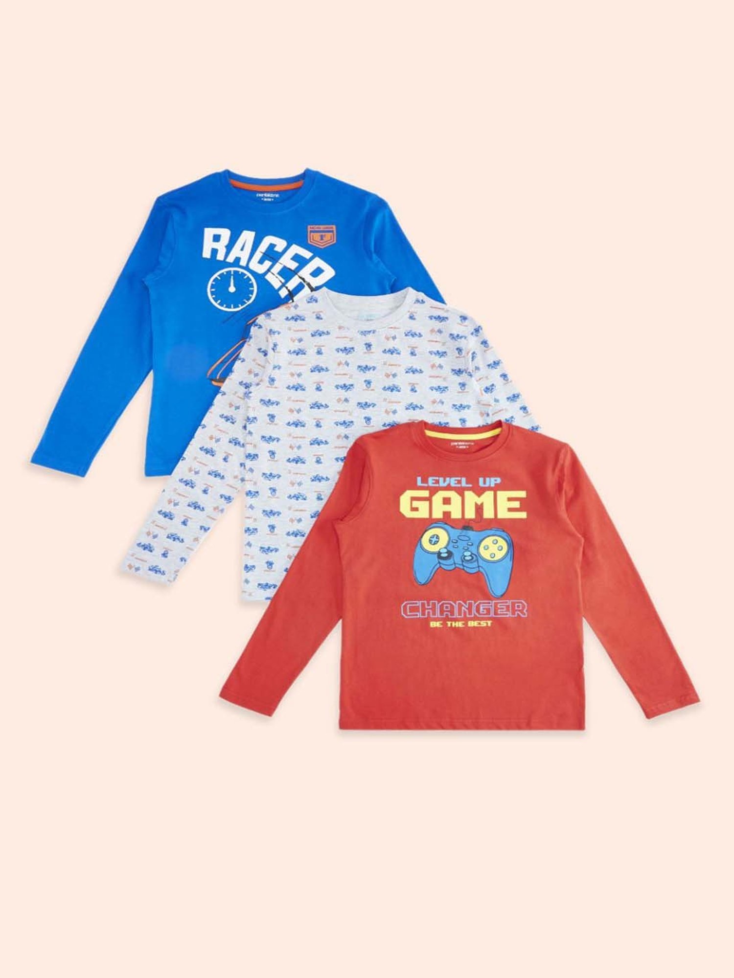 Pantaloons Baby Boys Multicolor Cotton Printed Full Sleeves T-Shirt