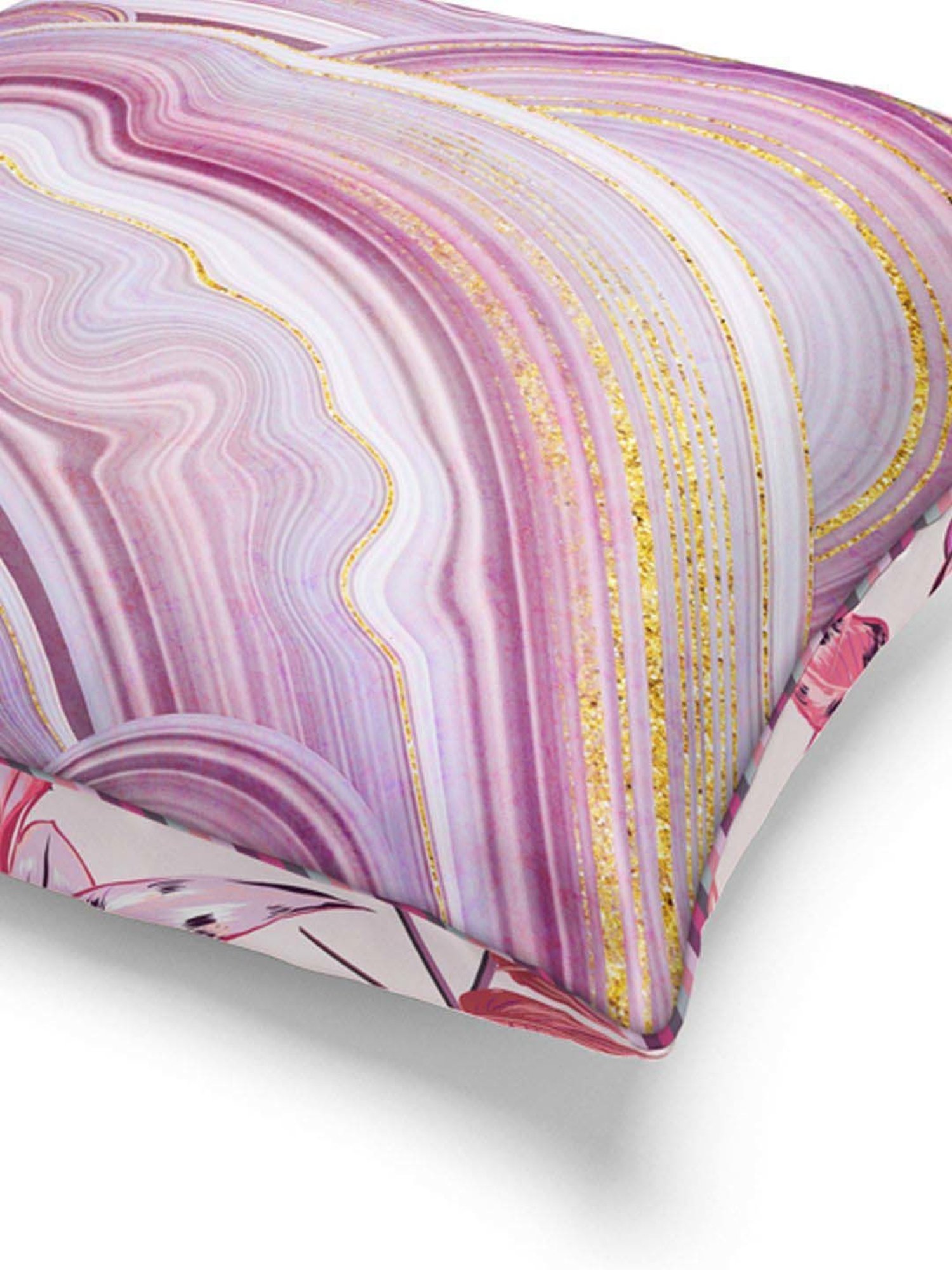 Bianca Suzane Wine & Plum Micro Fiber Reversible Printed Cushion Covers - Set of 3