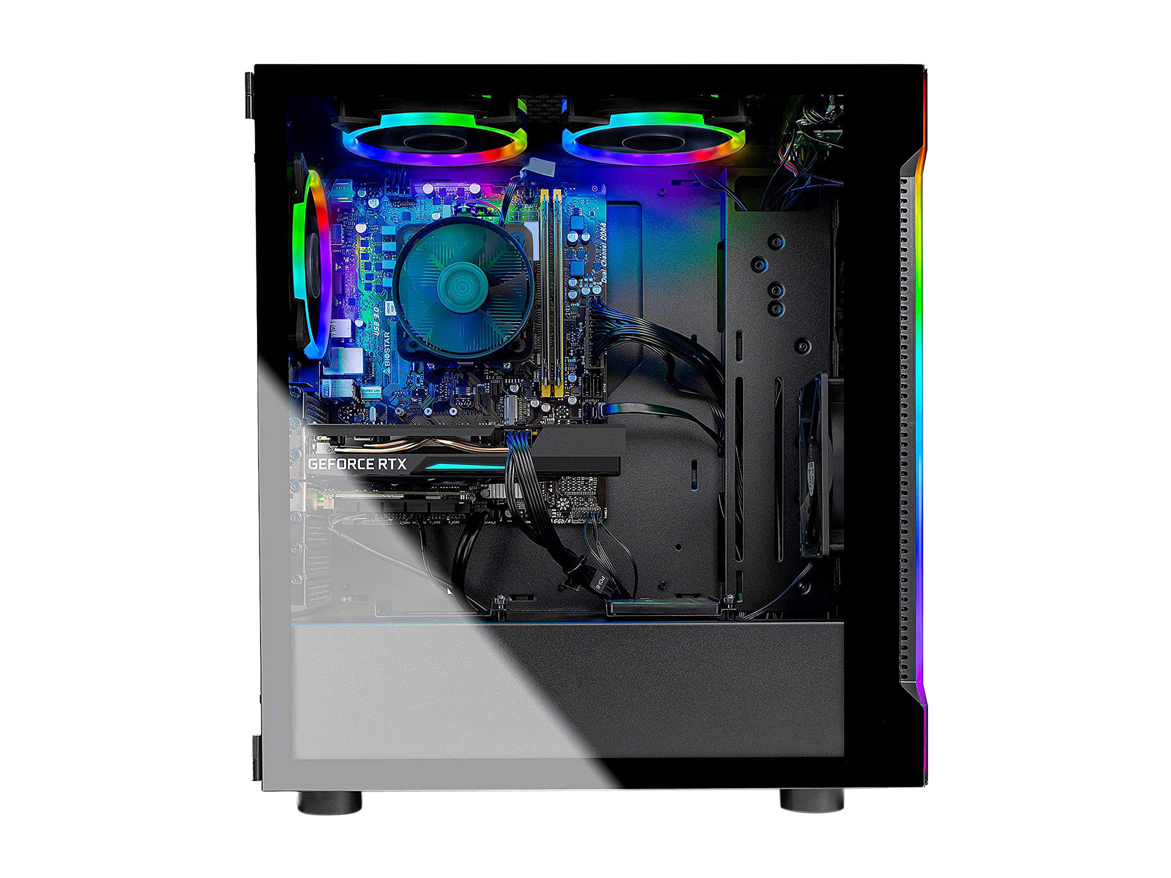 Skytech Shadow 3.0 Gaming Computer PC Desktop - Ryzen 5 3600 3.60 GHz, RTX 3060 12 GB, 1 TB SSD, 16 GB DDR4 3000, B450 MB, RGB Fans, AC WiFi, 600W Gold PSU, Windows 10 Home 64-bit