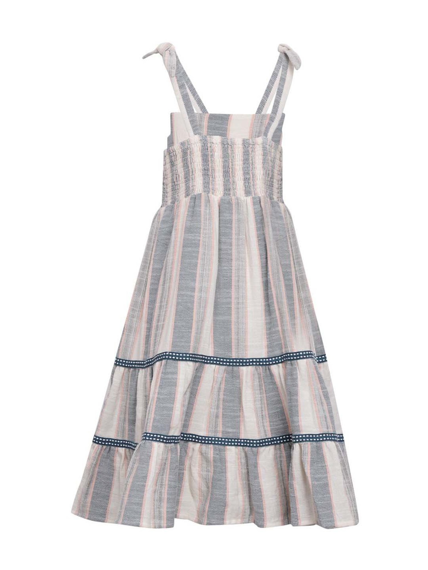 A Little Fable Kids Multicolor Cotton Striped Dress