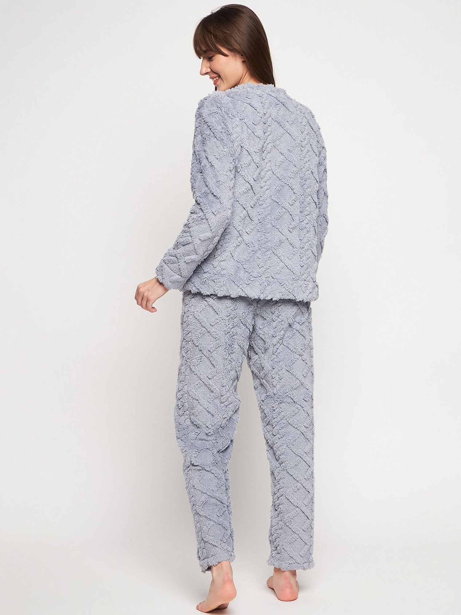 MADAME M Secret Grey Graphic Print Sweatshirt With Pyjamas