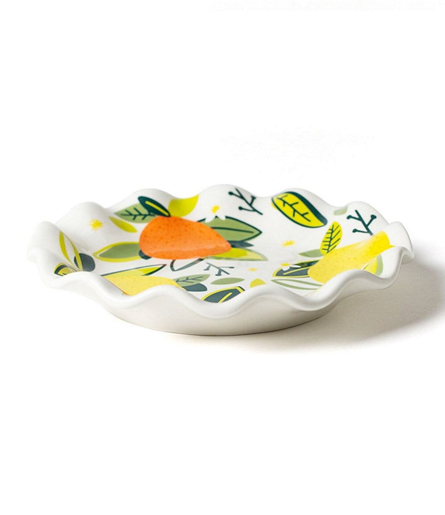 Coton Colors Citrus Ruffle 8#double; Salad Plate