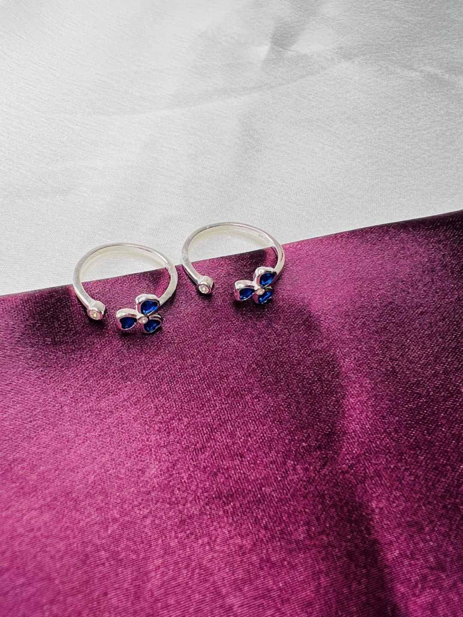 Arte Jewels 925 Sterling Silver Toe Rings (Pair of 2)