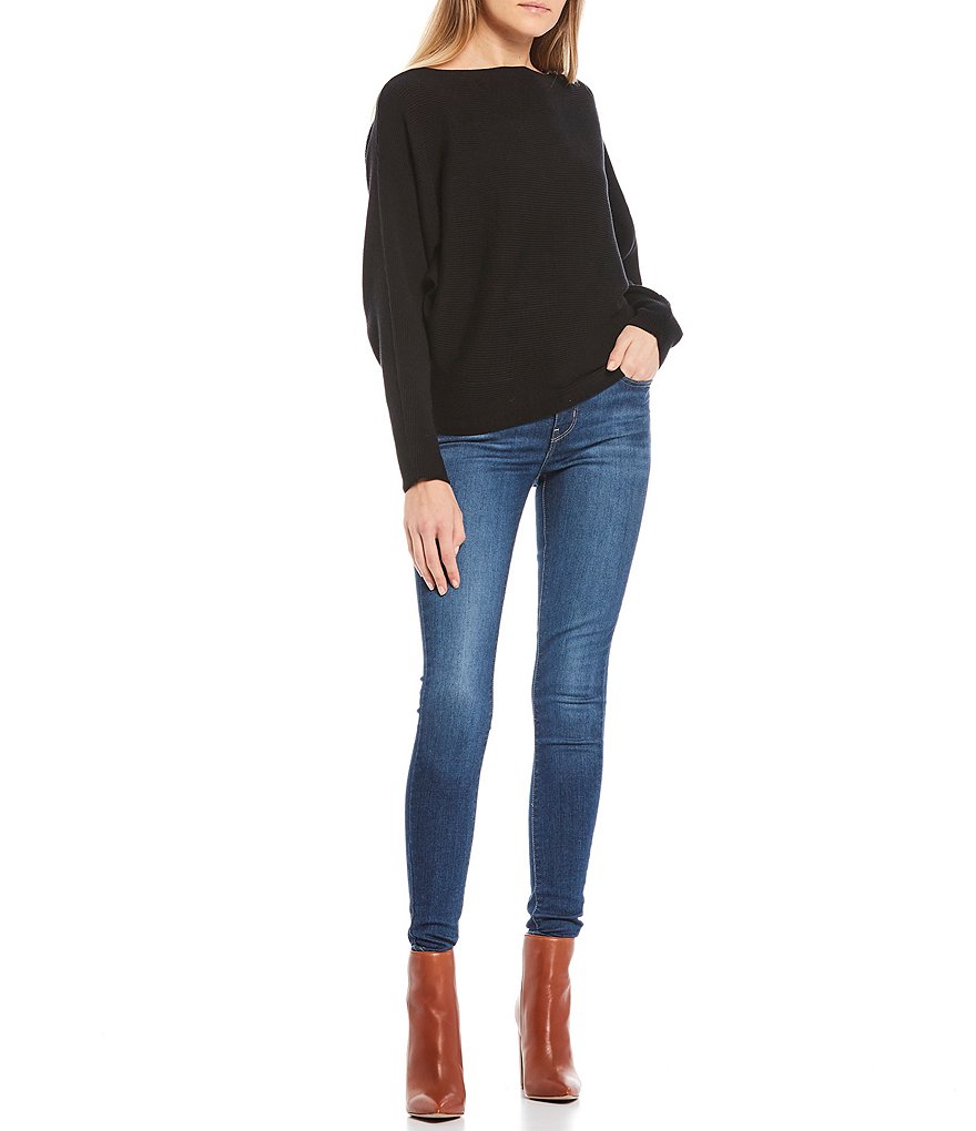 Say What Ribbed Dolman Sleeve Sweater