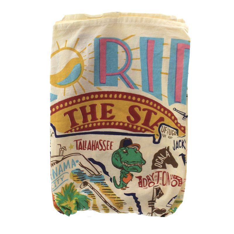 Tabletop 28.0" Retro Florida Dish Towel 100% Cotton Clean Up Kitchen Primitives By Kathy  -  Kitchen Towel