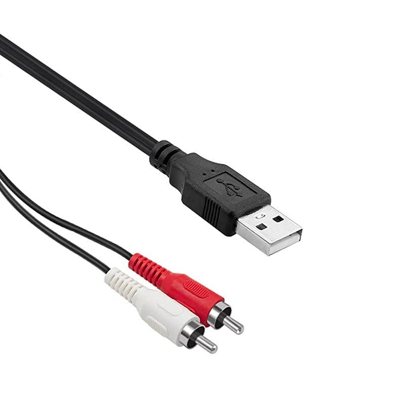 5 Ft15m USB 20 Male to 2 RCA Male Video AV AV Converter Camcorder Audio Capture Card Splitter Adapter Cable for TVMacPC USB 20 Male to RCA Male