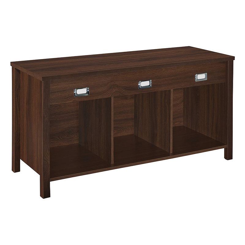 ClosetMaid 1605100 Freestanding Premium 3 Cube Storage Organizer Bench, Dark Chestnut