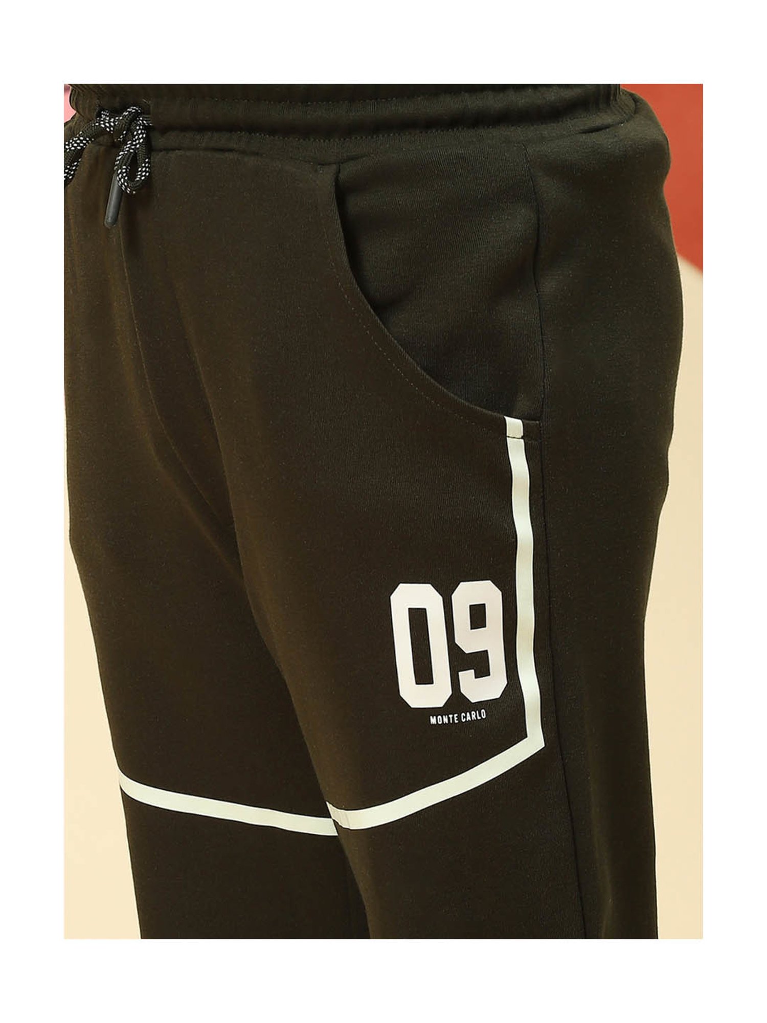 Monte Carlo Boys Olive Printed Trousers