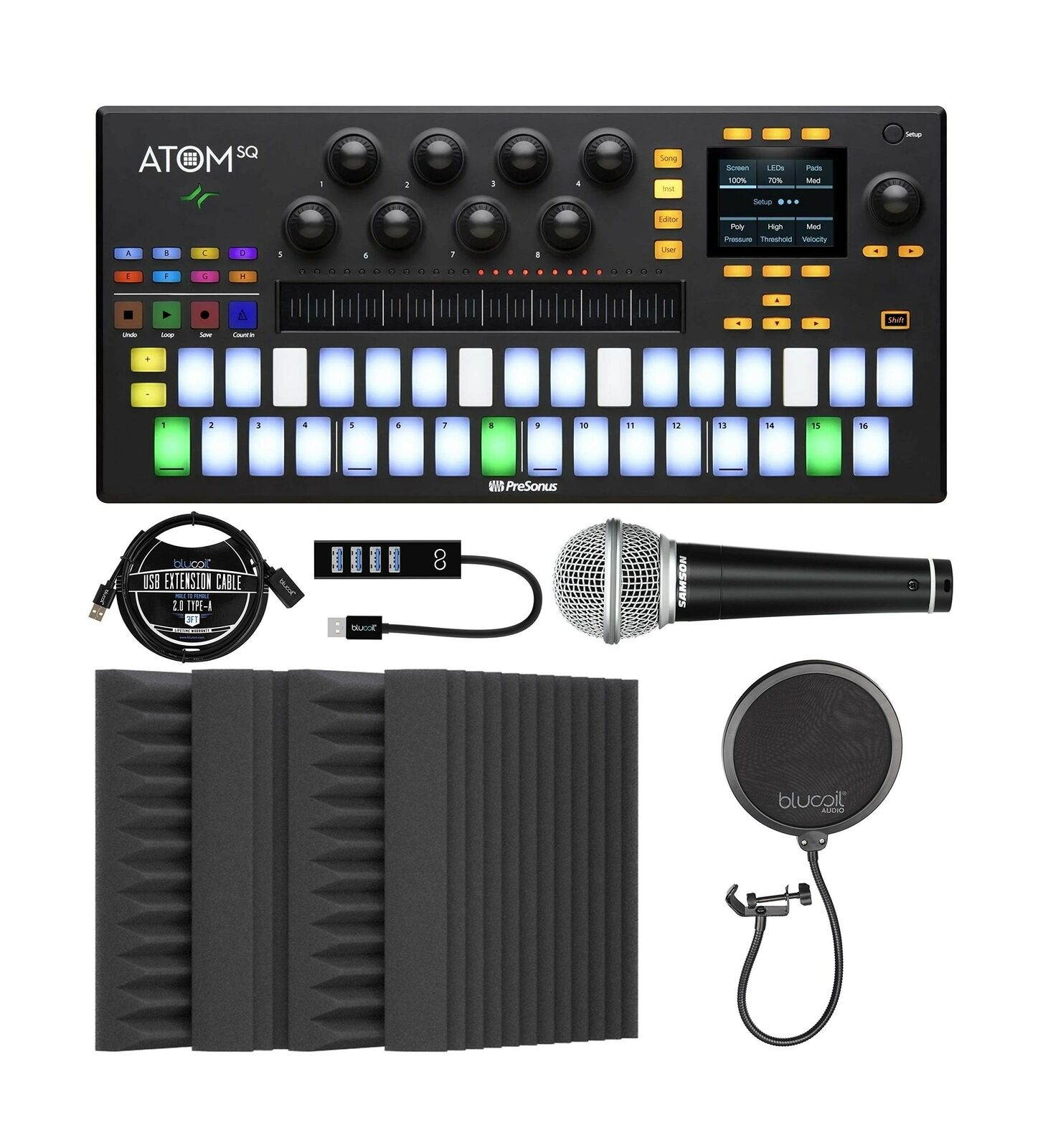 PreSonus ATOM SQ Hybrid MIDI Keyboard/Pad Performance & Production Controller...