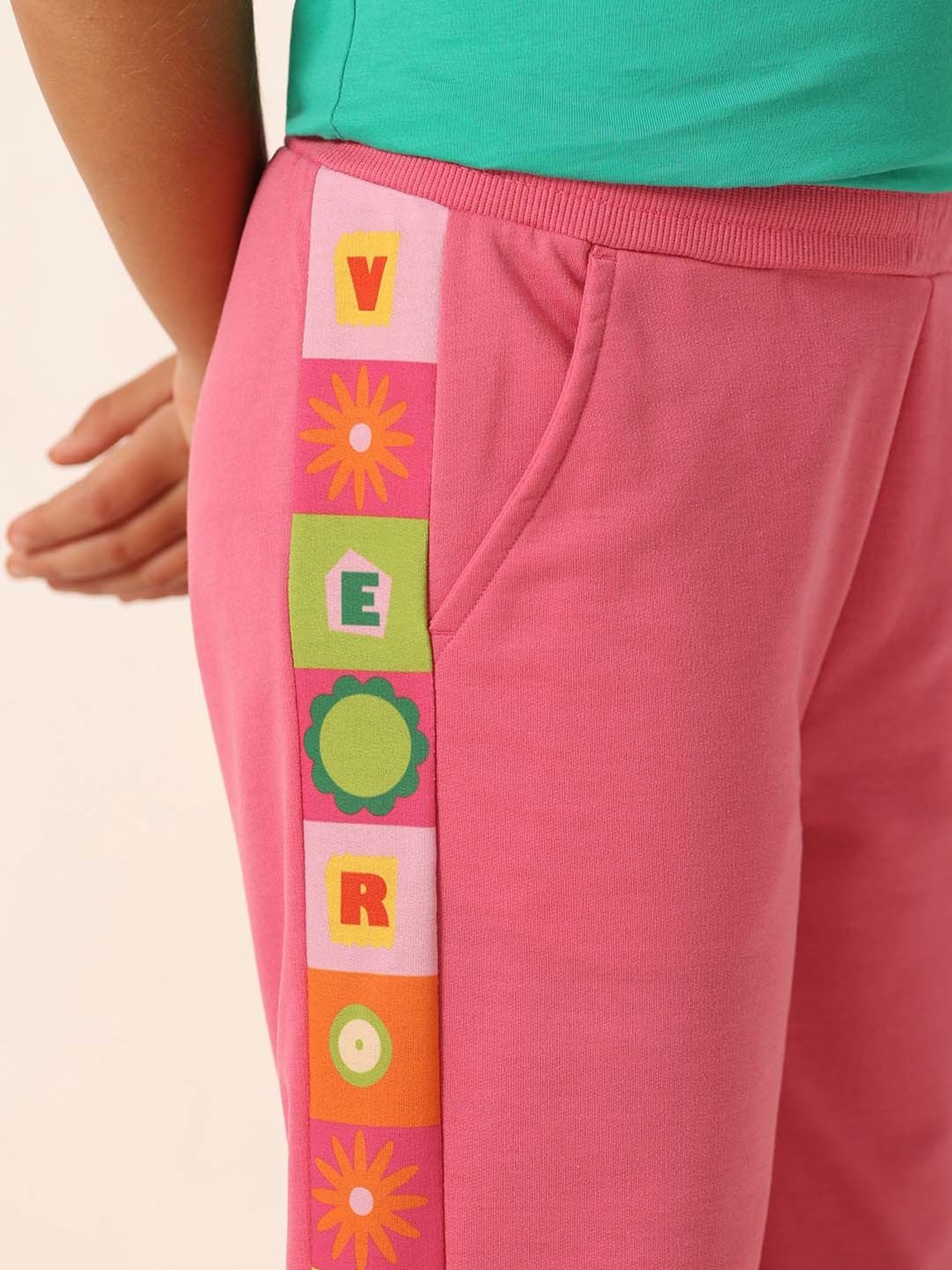 Cub McPaws Kids Teal Blue Cotton Over Dyed Trackpants