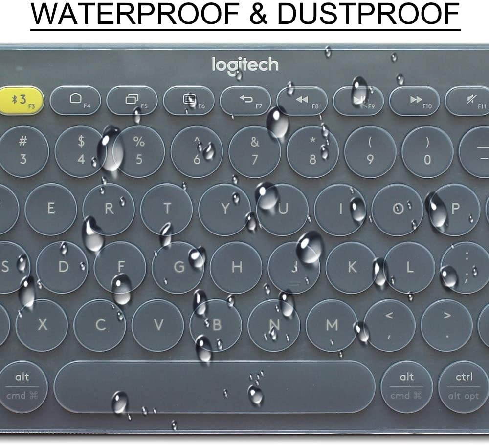 Silicone Keyboard Cover for Logitech Bluetooth Multi - Device Keyboard Cover K380 (Model: K380) Ultra Thin Protective Skin (for Logitech K380, Clear)